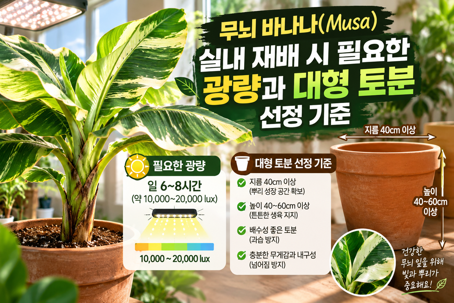 무늬 바나나 실내 재배 가이드에 대한 썸네일