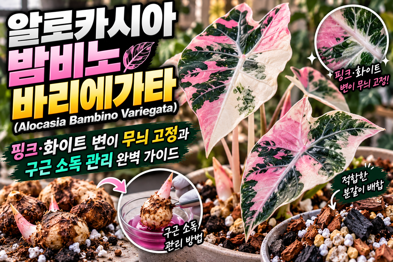 알로카시아 밤비노 바리에가타에 대한 썸네일