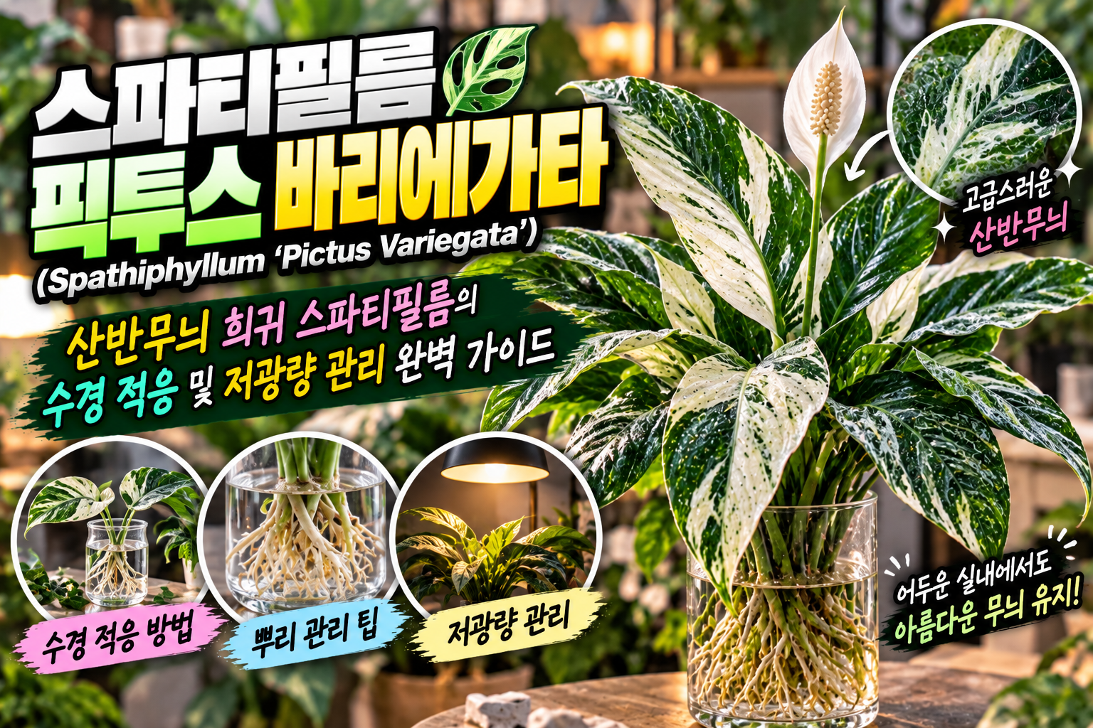 스파티필름 픽투스 바리에가타에 대한 썸네일