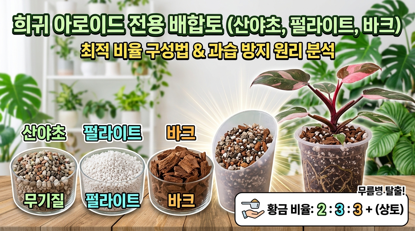 희귀 아로이드 관엽식물을 위한 배합토 썸네일